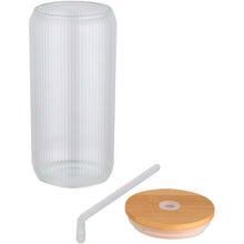 Load image into Gallery viewer, Mirage 500 ml single-walled borosilicate glass jar with bamboo lid — Transparent (detail)