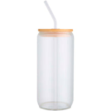 Load image into Gallery viewer, Mirage 500 ml single-walled borosilicate glass jar with bamboo lid — Transparent (front)