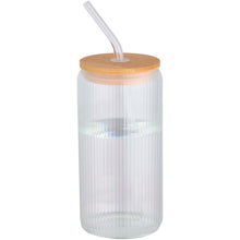 Load image into Gallery viewer, Mirage 500 ml single-walled borosilicate glass jar with bamboo lid — Transparent