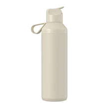 Load image into Gallery viewer, Ocean Bottle Peak GO 710 ml recycled stainless steel water bottle — Sandstone (back)
