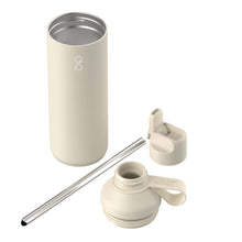 Load image into Gallery viewer, Ocean Bottle Peak GO 710 ml recycled stainless steel water bottle — Sandstone (detail)