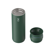 Load image into Gallery viewer, Ocean Bottle Peak Brew 590 ml recycled stainless steel tumbler — Forest green (detail)