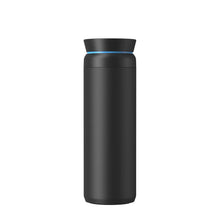 Load image into Gallery viewer, Ocean Bottle Peak Brew 590 ml recycled stainless steel tumbler — Obsidian Black (back)
