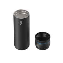 Load image into Gallery viewer, Ocean Bottle Peak Brew 590 ml recycled stainless steel tumbler — Obsidian Black (detail)