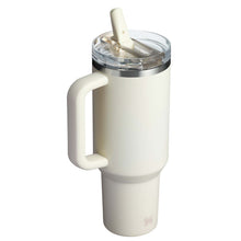 Load image into Gallery viewer, Stanley Quencher® ProTour 1180 ml recycled stainless steel insulated flip straw tumbler — Cream (back)