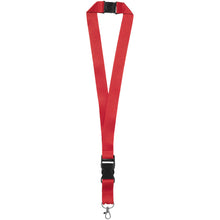 Load image into Gallery viewer, Yogi lanyard detachable buckle break-away closure — Red (front)