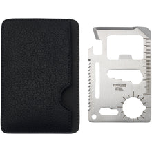 Load image into Gallery viewer, Saki 15-function pocket tool card — Silver / Black (front)
