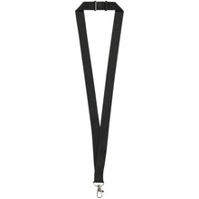 Load image into Gallery viewer, Lago lanyard with break-away closure — Black (front)
