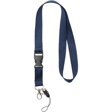 Load image into Gallery viewer, Sagan phone holder lanyard with detachable buckle — Navy (detail)