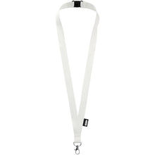 Load image into Gallery viewer, Tom recycled PET lanyard with breakaway closure — White