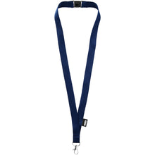 Load image into Gallery viewer, Tom recycled PET lanyard with breakaway closure — Navy