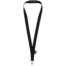 Load image into Gallery viewer, Tom recycled PET lanyard with breakaway closure — Black