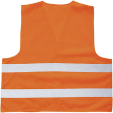 Load image into Gallery viewer, RFX™ Watch-out XL safety vest in pouch for professional use — Neon orange (back)