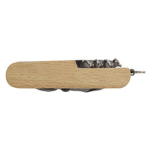Load image into Gallery viewer, Richard 7-function wooden pocket knife — Natural (front)