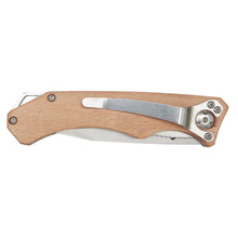 Load image into Gallery viewer, Dave pocket knife with belt clip — Wood (back)