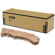 Load image into Gallery viewer, Dave pocket knife with belt clip — Wood (detail 2)