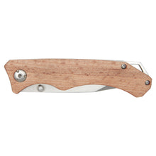 Load image into Gallery viewer, Dave pocket knife with belt clip — Wood (front)