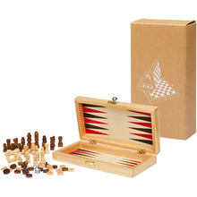 Load image into Gallery viewer, Mugo 3-in-1 wooden game set — Natural (detail)