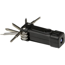 Load image into Gallery viewer, Octo 8-in-1 RCS recycled plastic screwdriver set with torch — Black