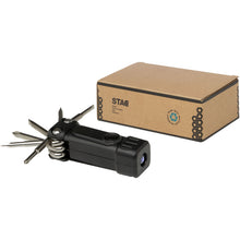 Load image into Gallery viewer, Octo 8-in-1 RCS recycled plastic screwdriver set with torch — Black (detail)