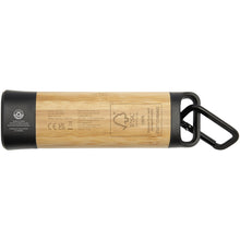 Load image into Gallery viewer, Kuma bamboo/RCS recycled plastic torch with carabiner — Natural (back)