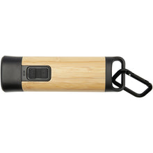 Load image into Gallery viewer, Kuma bamboo/RCS recycled plastic torch with carabiner — Natural (front)