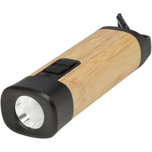 Load image into Gallery viewer, Kuma bamboo/RCS recycled plastic torch with carabiner — Natural