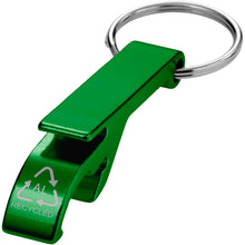 Load image into Gallery viewer, Tao RCS recycled aluminium bottle and can opener with keychain  — Green