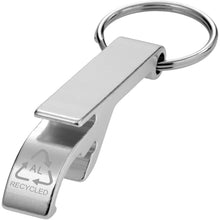 Load image into Gallery viewer, Tao RCS recycled aluminium bottle and can opener with keychain  — Silver