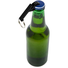 Load image into Gallery viewer, Tao RCS recycled aluminium bottle and can opener with keychain  — Black (detail)