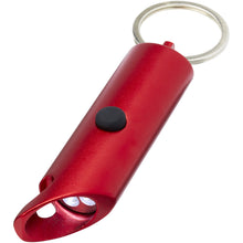 Load image into Gallery viewer, Flare RCS recycled aluminium IPX LED light and bottle opener with keychain — Red