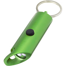 Load image into Gallery viewer, Flare RCS recycled aluminium IPX LED light and bottle opener with keychain — Green