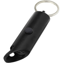 Load image into Gallery viewer, Flare RCS recycled aluminium IPX LED light and bottle opener with keychain — Black (detail)