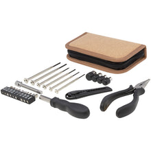 Load image into Gallery viewer, Spike 24-piece RCS recycled plastic tool set with cork pouch — Natural (detail)