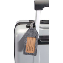 Load image into Gallery viewer, Tie luggage tag — Grey (detail)