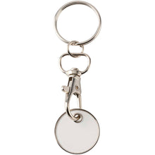 Load image into Gallery viewer, Rory keyring with trolley coin — White (front)