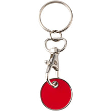 Load image into Gallery viewer, Rory keyring with trolley coin — Red (front)