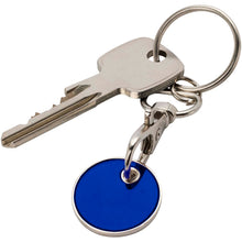 Load image into Gallery viewer, Rory keyring with trolley coin — Blue (detail)