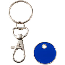 Load image into Gallery viewer, Rory keyring with trolley coin — Blue (detail 2)