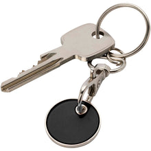 Load image into Gallery viewer, Rory keyring with trolley coin — Black (detail)