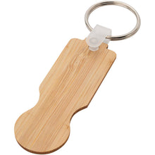 Load image into Gallery viewer, Ronan bamboo trolley keychain — Natural