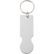Load image into Gallery viewer, Rhea shopping cart keyring — Silver (back)