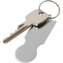 Load image into Gallery viewer, Rhea shopping cart keyring — Silver (detail)