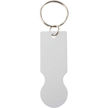 Load image into Gallery viewer, Rhea shopping cart keyring — Silver (front)
