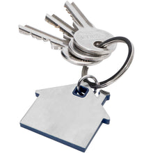 Load image into Gallery viewer, Nook house-shaped keychain — Blue (detail)