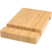 Load image into Gallery viewer, Bubup bamboo 2-angled tablet and phone stand — Wood (detail)