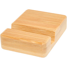 Load image into Gallery viewer, Ebla bamboo phone stand — Wood (detail)