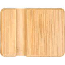 Load image into Gallery viewer, Ebla bamboo phone stand — Wood (front)