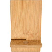 Load image into Gallery viewer, Ceibo detachable bamboo phone stand — Wood (front)