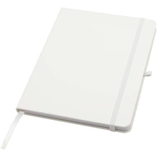 Load image into Gallery viewer, Teak A5 recycled hard cover notebook with lined pages — White